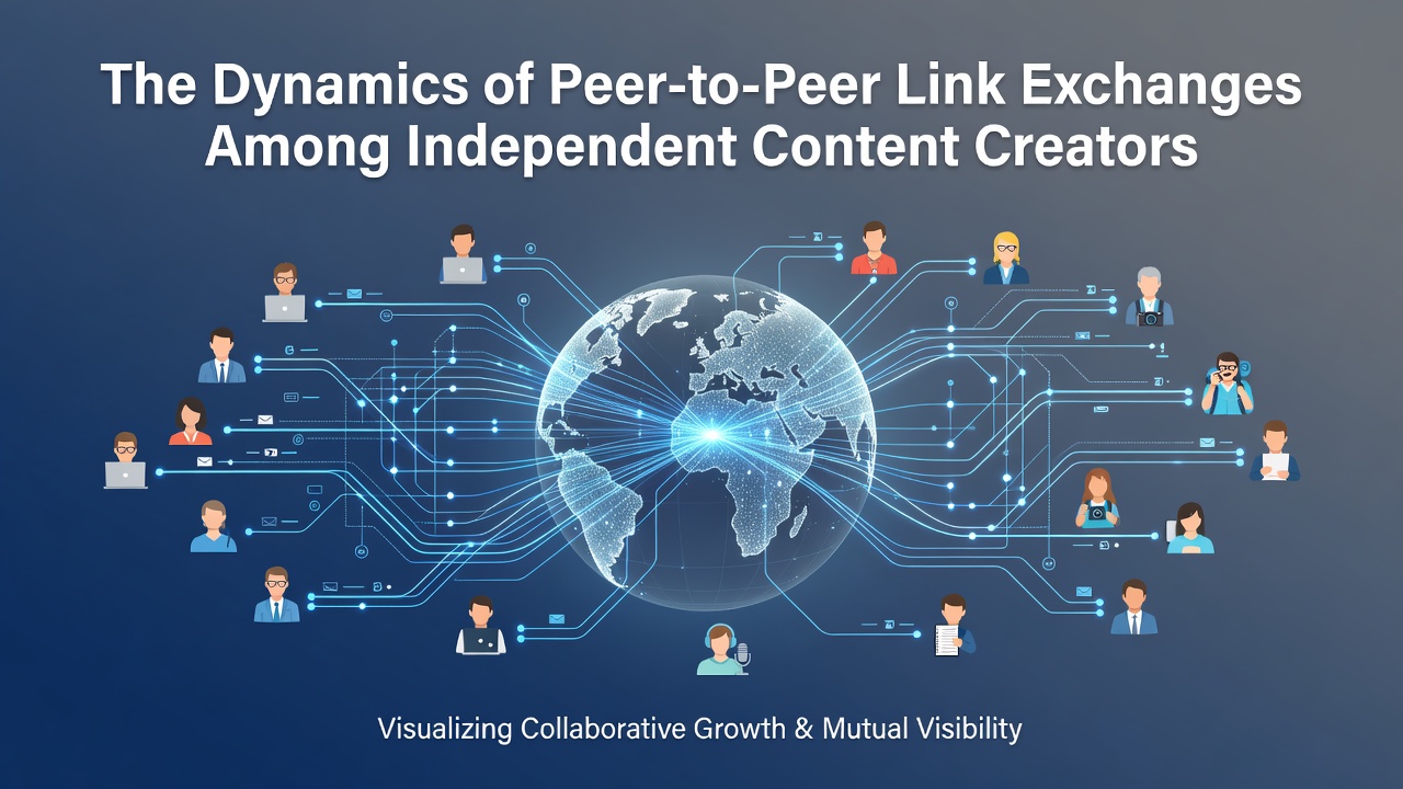 The Dynamics of Peer-to-Peer Link Exchanges Among Independent Content Creators